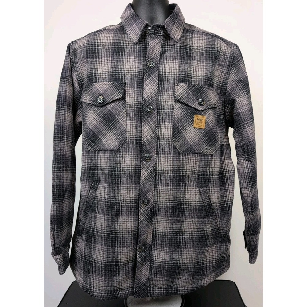 Men's Walls Outdoor Goods Sherpa Lined Heavy Flannel Plaid‎ Size M